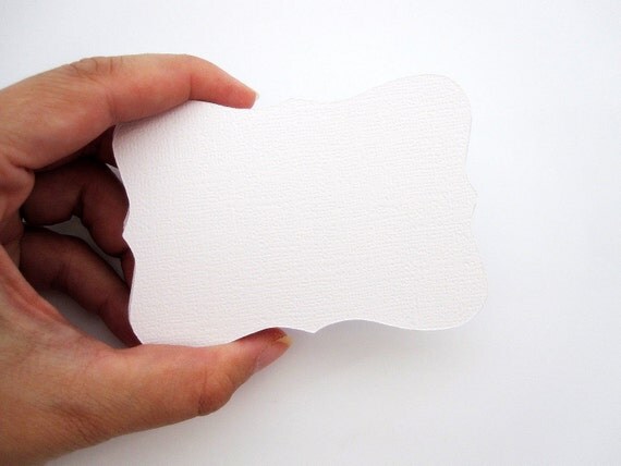 24 Wedding Bracket cards in White Cardstock (4 x 3 inches) die cuts A204 Il_570xn