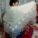Super Soft Warm Cosy Crochet Ivory Triangle Shawl