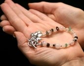 Fertility Bracelet for PCOS - Garnet, Rose Quartz, Chrysoprase, Moonstone beads, Turtle Charm