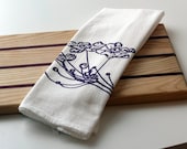 Deluxe XL Flour Sack Towel - Japanese Anemone - Hand Screen Printed