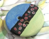 Tribal  Treasure  Handmade Ceramic Button  SRA