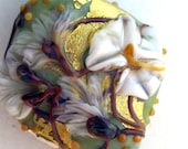 Lampwork Bead - Pendant Focal- "Enchanted Garden" Floral Bead SRA
