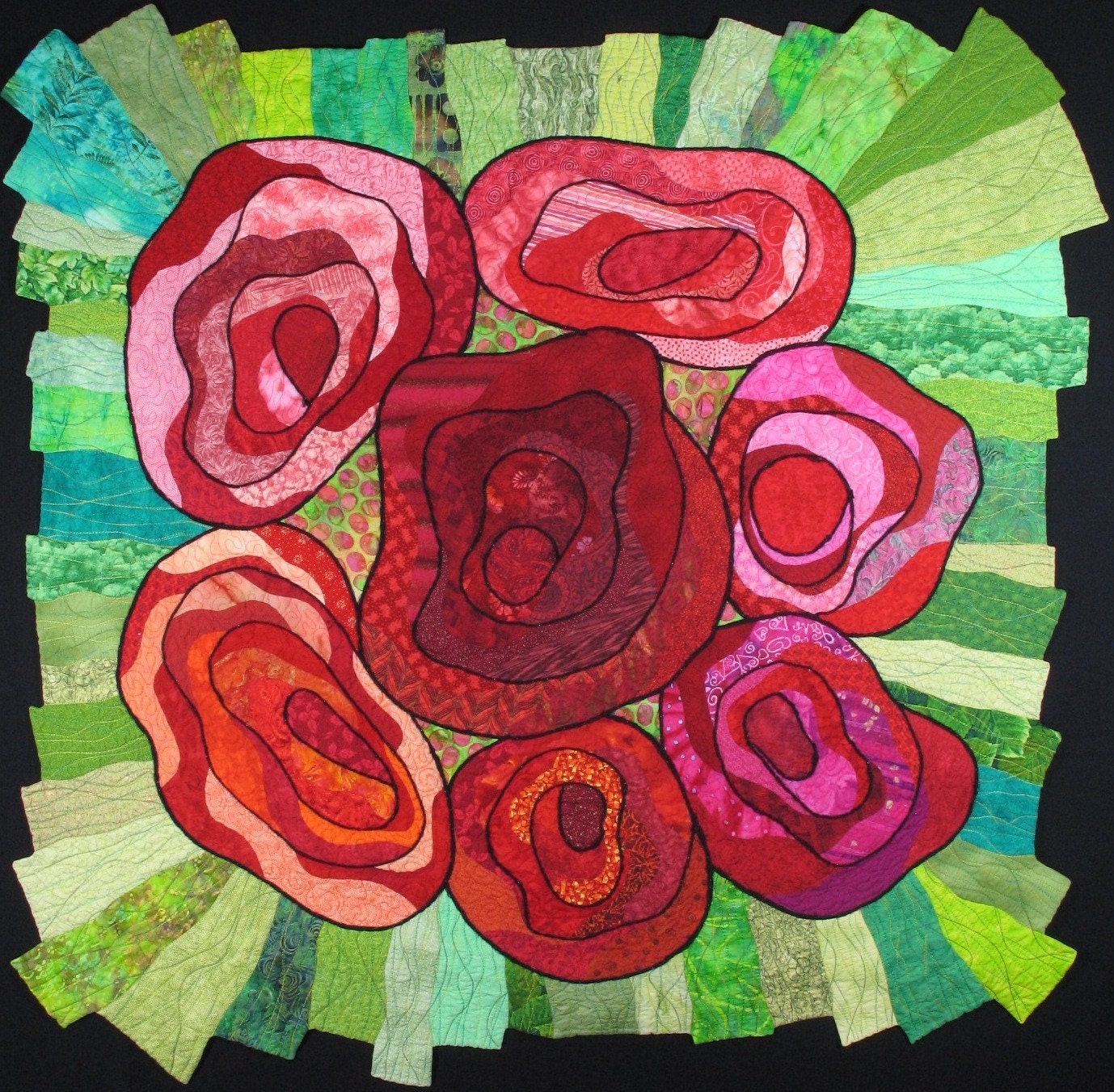 Handmade Art Quilt - ROSE