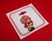 Vintage Strawberry Shortcake Enamel Pin Brooch