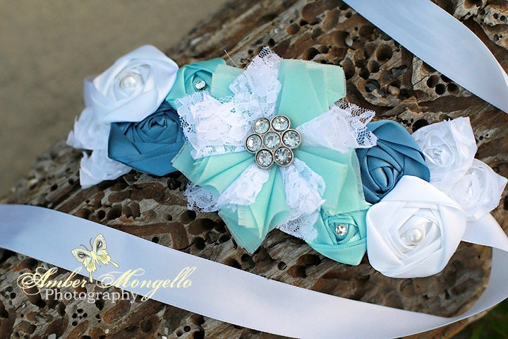 Maternity Sash - Vintage Inspired Baby Boy Maternity Sash, Bridal Sash, Belt, Headband, Wedding - Photo Prop