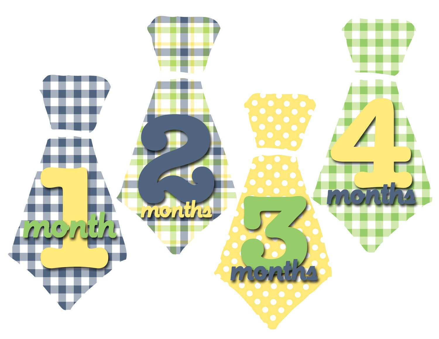 Baby Month Tie Stickers Baby Boy Monthly Onesie Stickers Month Baby Sticker Boy Baby Shower Gift Photo Prop Baby Milestone Sticker UNCUT