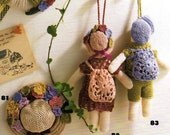 Japanese Craft Book . Crochet Bag Pouch Doll Earrings Yoke Collar Doily Pillow Case