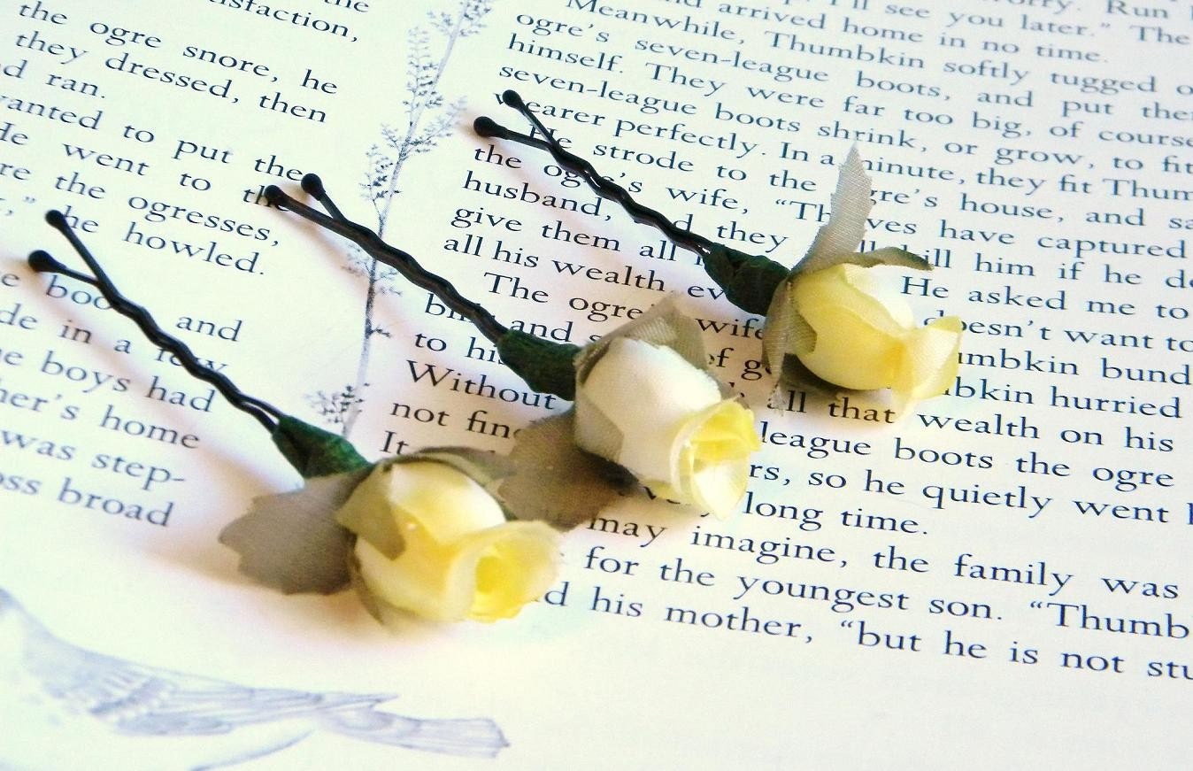 Lili - Vintage Style Yellow Bobby Pin Set