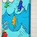 Dr. Seuss-One Fish, Two Fish- 18X24 Canvas ORIGINAL Painting