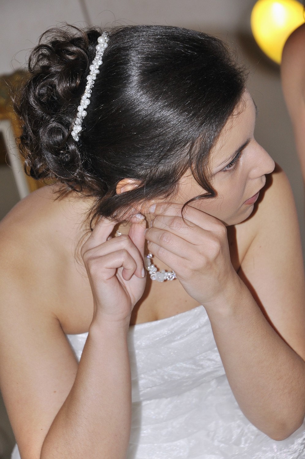 Wedding Jewelry, Wedding Accessories, Bridal Swarovski Pearls and crystals Tiara / Headband - Pick Your Pearl Color