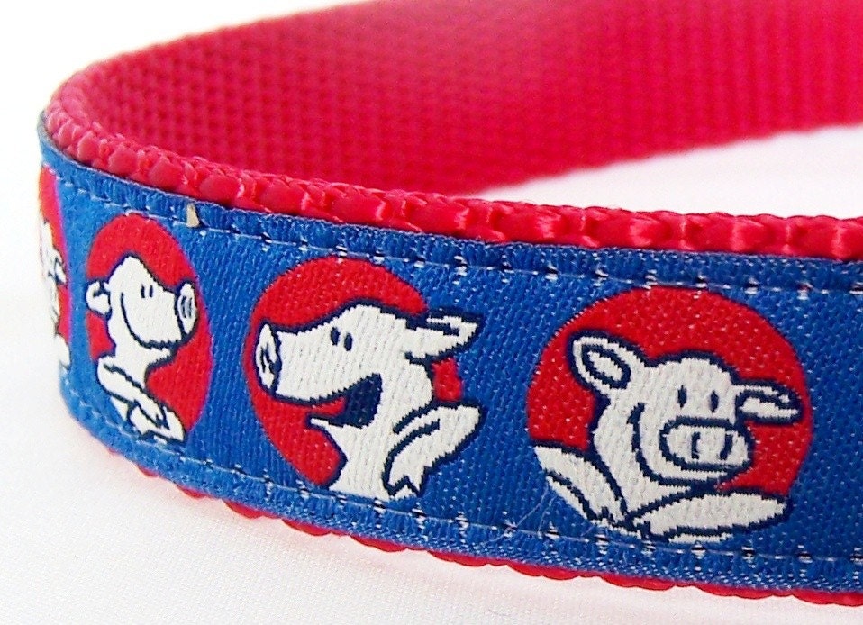Percy Pig Dog Collar / Only up to size Small Available