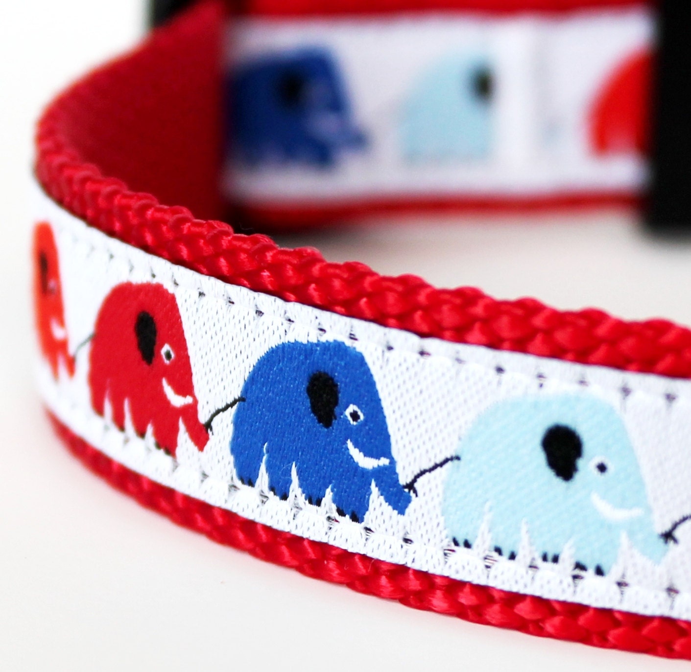 Elephant Train Dog Collar