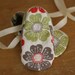 Lime and Taupe Floral Ballet Slipper Baby Shoes