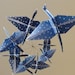 Origami Crane Mobile - Children Decor - Baby Mobile - Baby Nursery Home Decor Starry Night Unique Blue Night Sky