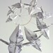 Origami Crane Mobile - Baby Mobile - Eco Friendly - Children Decor Nursery Home Decor Unique Sheet Music Song Upcycled