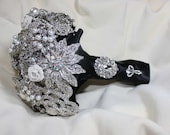 Brooch, Crystal, Feather, or Pearl wedding bouquets and accessories - DEPOSIT and Ordering information