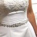Anne - Vintage Style Swarovski Crystal and Cubic Zirconia Rhinestone Ribbon Bridal Sash / Belt