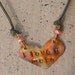 CHILDREN'S heart quote leather necklace. Heart brass stamped with I LOVE you MORE, name or quote.  IDentification jewelry