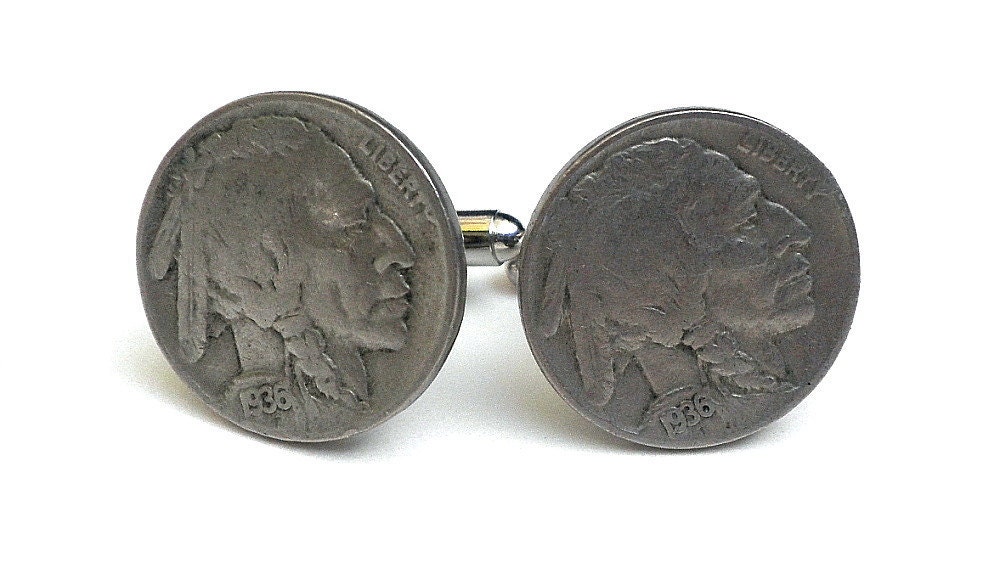 Authentic Indian Head Coin Cufflinks