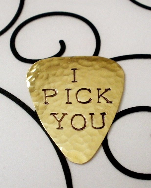 I PICK YOU PRIORITY Shipping Brass Guitar Pick