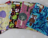 Reusable Sandwich Bags or Snack Bags - SET of 5 -  YOU CHOOSE from over 100 choices