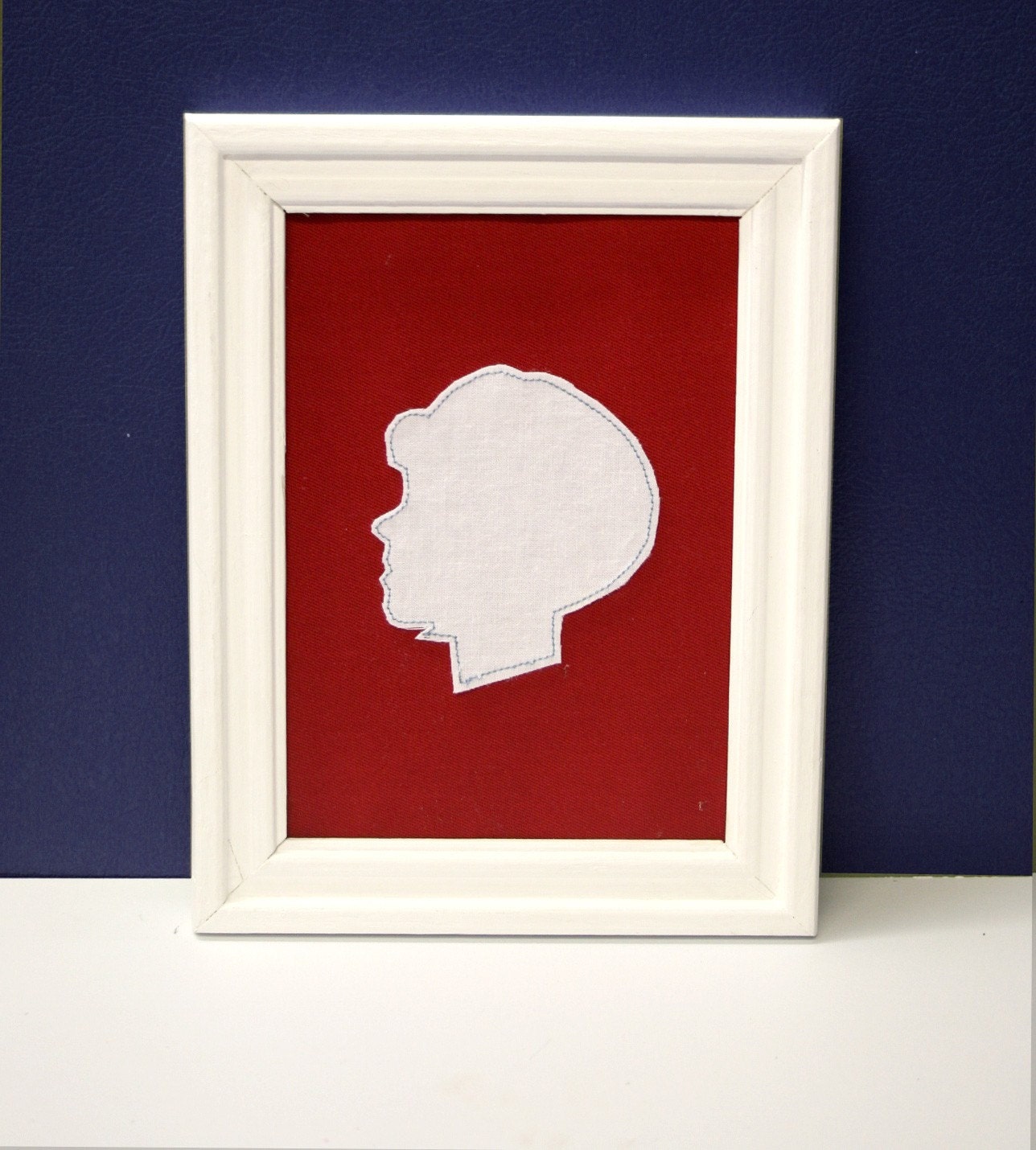 8x10 Custom Fabric Silhouette Bust for Framing