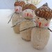 Set of Three Vintage Inspired Snowmen Ornaments