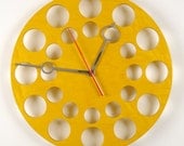 POP Clock: Large Yellow Modern Clock