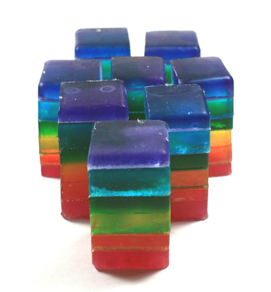 8 Rainbow Soap Sticks - party favor, vegan, kids, children, mothers day