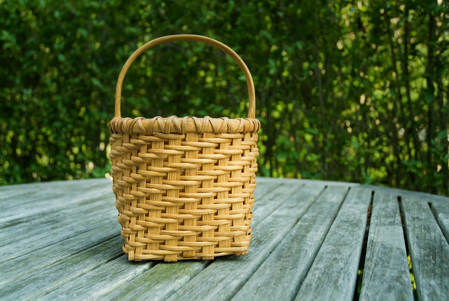 Twill Weave Berry Basket Traditional Shaker Nina Webb Basket Oak