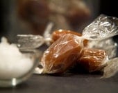 Fleur de Sel Caramels Sea Salt Caramels 4oz. Handmade, Cut and Wrapped 1/4 lb