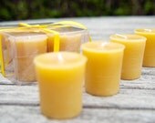 Pure Beeswax Votive Candles gift set of 4