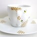 Bees and Golden Honey Combs Teacup and Saucer