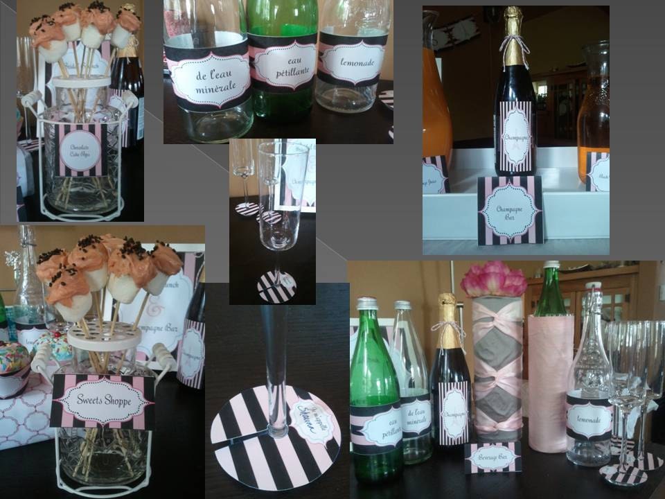 Bridal Shower PRINTABLES Paris Themed - Instant Download DIY Printable Bridal Shower Collection