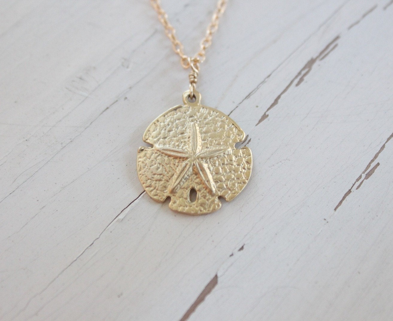 Gold Vermeil Sand Dollar Necklace