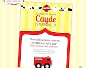 Fire Truck Birthday or Baby Shower Printable Party - DIY