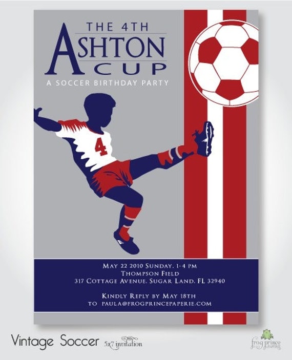 Soccer Birthday Party Invitation - DIY Printable