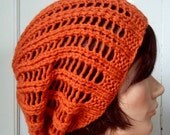 PDF PATTERN Blüte Hat Worsted Slouchy Lacy Spring Autumn Beanie Knitting