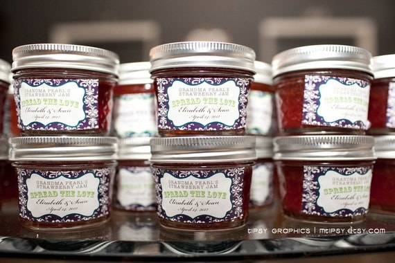 Spread the Love. Jam Packed with Love. Jam Label Design Printable file. Made to Match your Wedding by Tipsy Graphics Il_570xn