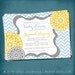 Spa Pom Pom. Chevron Mums Baby / Bridal Shower Invite by Tipsy Graphics. Any colors and text.
