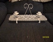 VinTage WhiTe MeTaL CandLe HoLder--FREE SHIPPING in the US