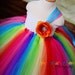 Rainbow Tutu Dress for pageants weddings birthdays or dress up 12m 18m 2t 3t 4t
