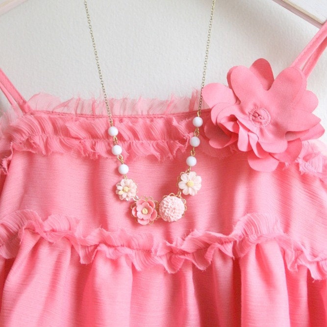 Pink Flower Necklace