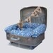 Grey Retro Suitcase pet bed for small dogs and cats, Cool stuff