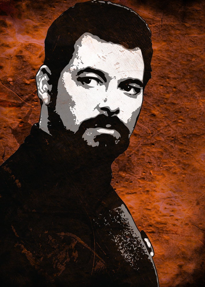 Will Riker from Star Trek the Next Generation 5 x 7 pop art print