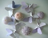 Origami Butterflies in Shades of Lilac
