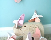 Origami Butterflies in Shades of Pink