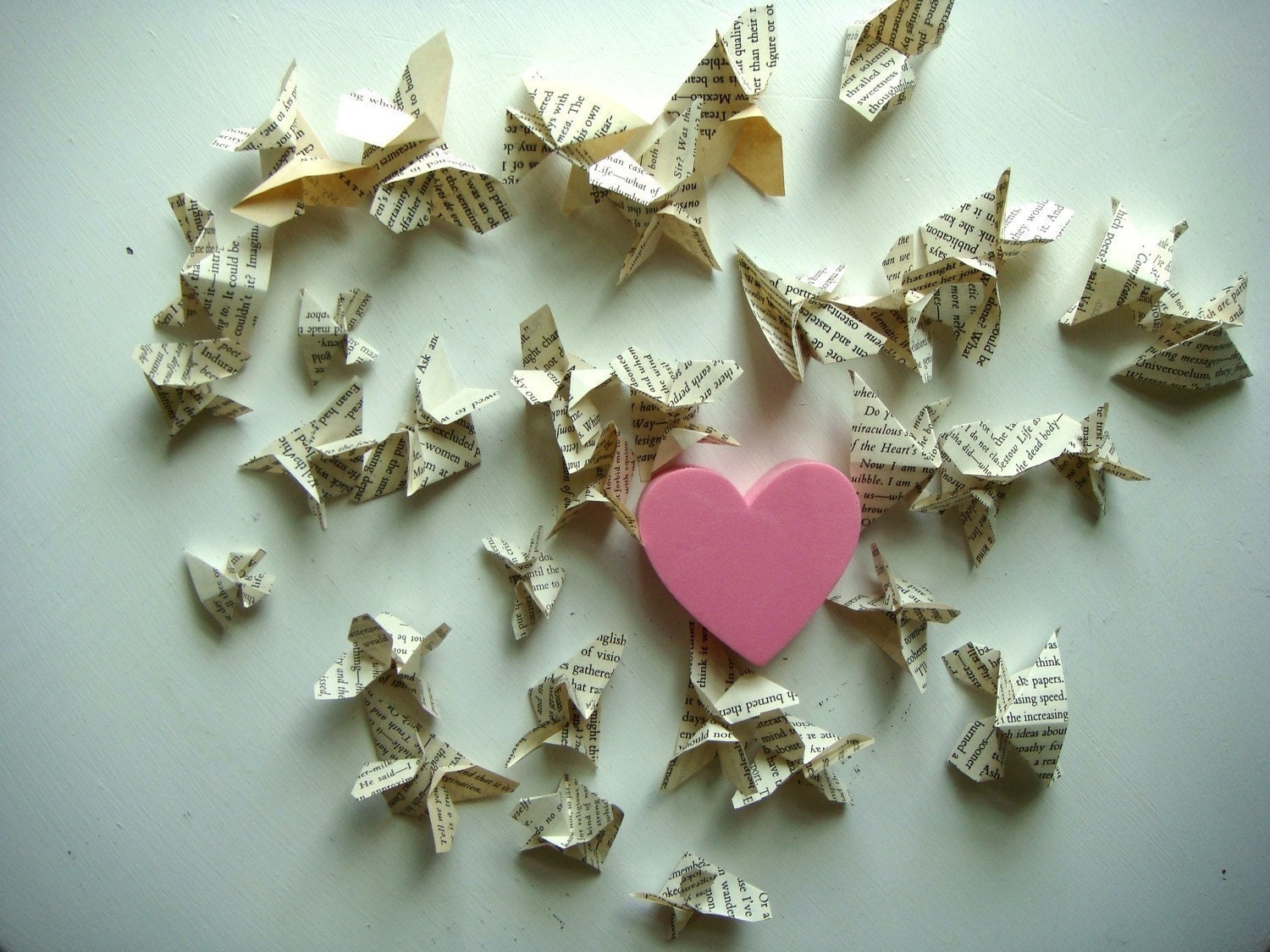 Mini Origami Butterflies in Pretty Text