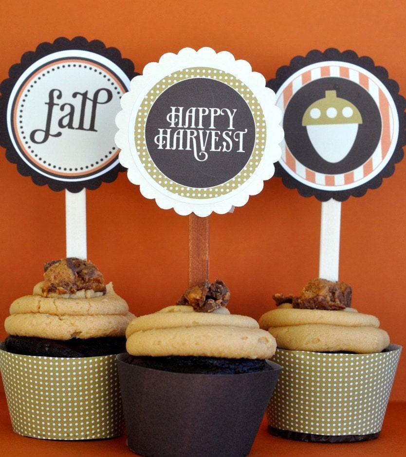Thanksgiving Printable Party - Happy Harvest Holiday FULL Printable Party Collection by Love The Day Il_570xn