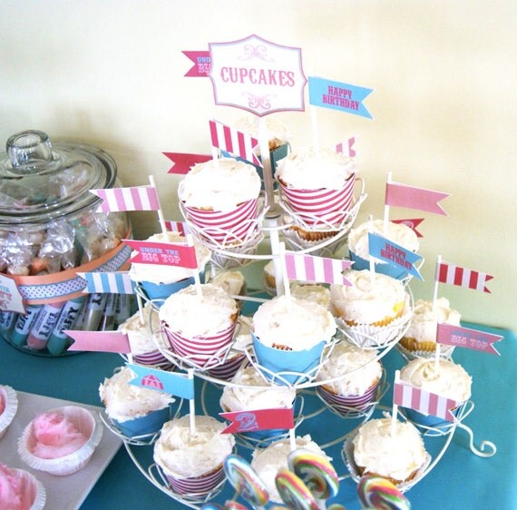 Vintage Circus PRINTABLE Party DIY Flags by Love The Day Il_570xn